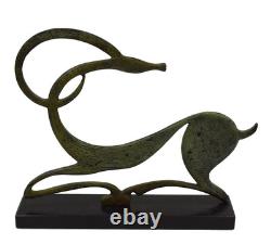 Statue en bronze de chèvre sauvage bouquetin Aigis sculpture grecque ancienne