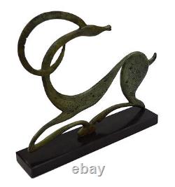 Statue en bronze de chèvre sauvage bouquetin Aigis sculpture grecque ancienne