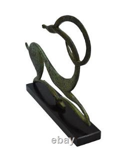 Statue en bronze de chèvre sauvage bouquetin Aigis sculpture grecque ancienne