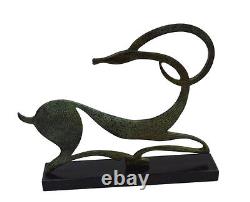 Statue en bronze de chèvre sauvage bouquetin Aigis sculpture grecque ancienne