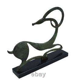 Statue en bronze de chèvre sauvage bouquetin Aigis sculpture grecque ancienne
