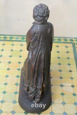 Statue religieuse ancienne/ Saint en bois haute époque 17ème 16 ème