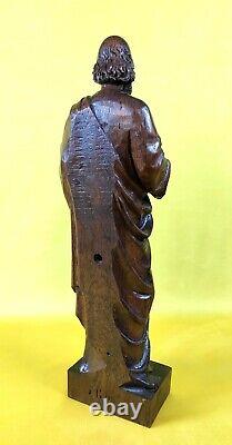 Statue religieuse ancienne en bois