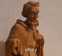 Statue religieuse bois ancienne Saint Eglise Ex Voto Religion christ sculpture