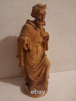 Statue religieuse bois ancienne Saint Eglise Ex Voto Religion christ sculpture