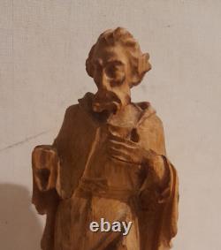 Statue religieuse bois ancienne Saint Eglise Ex Voto Religion christ sculpture