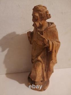 Statue religieuse bois ancienne Saint Eglise Ex Voto Religion christ sculpture