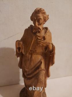 Statue religieuse bois ancienne Saint Eglise Ex Voto Religion christ sculpture
