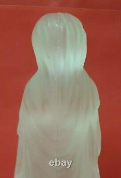 Statue sculpture Vierge verre ancienne madone 1900 no baccarat daum