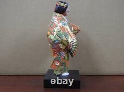Statue sculpture bois noh art traditionnel Tameda Tetsuen Japon ancienne H10