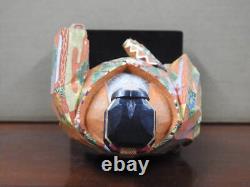 Statue sculpture bois noh art traditionnel Tameda Tetsuen Japon ancienne H10