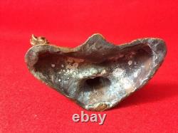 Statue sculpture bouddhiste Guanyin, H4,4 pouces plaqué or ancien vintage