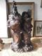 Statue, Sculpture En Bois Chinoise, Asiatique, Personnage, Ancien
