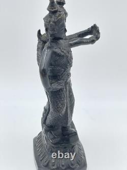 Statue sculpture en bronze couple de danseurs ancien Thaïlande
