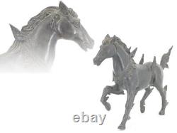 Statue sculpture étalon cheval cuivre fait main W12 pouces Japon ancienne