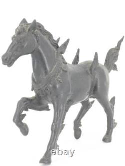 Statue sculpture étalon cheval cuivre fait main W12 pouces Japon ancienne