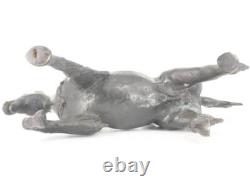 Statue sculpture étalon cheval cuivre fait main W12 pouces Japon ancienne