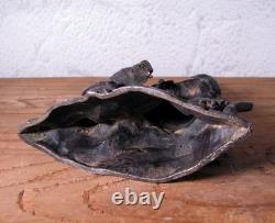 Statue sculpture guanyin en cuivre art bouddhisme dragon Japon ancienne H6