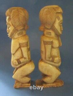 Statues Afrique en os ancienne Art ethnique africain african sculpture bone
