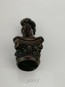 Statuette, Enfant, Chérubin, H 15,5cm, Sculpture ancienne