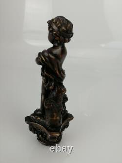 Statuette, Enfant, Chérubin, H 15,5cm, Sculpture ancienne