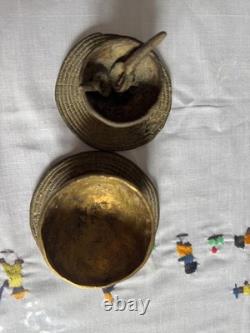 Statuette ancienne, Afrique, bronze moulé dans le sable 41 cm