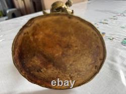 Statuette ancienne, Afrique, bronze moulé dans le sable 41 cm