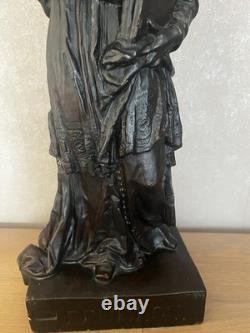 Statuette ancienne Fénelon Régule sur plâtre Signée J. Geruzet Bruxelles
