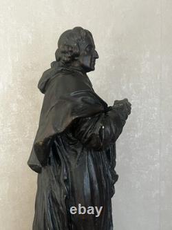 Statuette ancienne Fénelon Régule sur plâtre Signée J. Geruzet Bruxelles