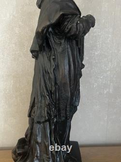 Statuette ancienne Fénelon Régule sur plâtre Signée J. Geruzet Bruxelles