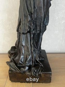 Statuette ancienne Fénelon Régule sur plâtre Signée J. Geruzet Bruxelles