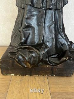Statuette ancienne Fénelon Régule sur plâtre Signée J. Geruzet Bruxelles