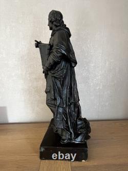 Statuette ancienne Fénelon Régule sur plâtre Signée J. Geruzet Bruxelles