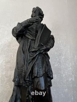 Statuette ancienne Fénelon Régule sur plâtre Signée J. Geruzet Bruxelles