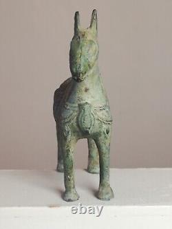 Statuette ancienne de cheval, sculpture en bronze, Chine