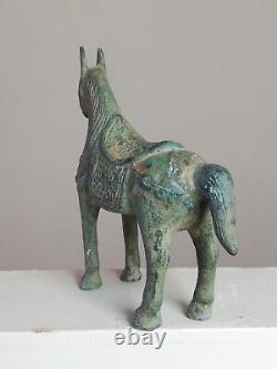 Statuette ancienne de cheval, sculpture en bronze, Chine