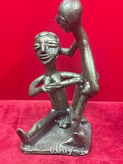 Statuette ancienne en bronze. Sculpture érotique Afrique lot de 3 Assez rare