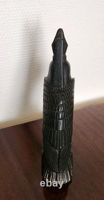 Statuette en Pierre du Dieu HORUS Signée Art Égyptien Statue Sculpture Ancien