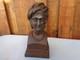 Statuette Figurine Visage Ancien Serre-livre Statue Sculpture Turban Collier