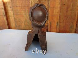 Statuette figurine visage ancien serre-livre statue sculpture turban collier
