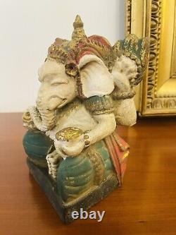 Statuette terre cuite ancienne Ganesha