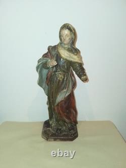 Ste Marie Madeleine/ANCIENNE STATUE RELIGIEUSE/BOIS SCULPTé/H. 27cm/XIXèXVIIIè