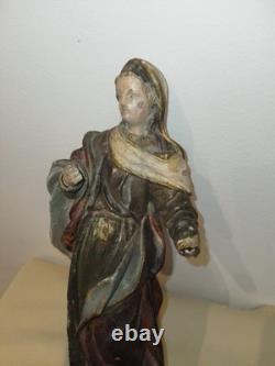 Ste Marie Madeleine/ANCIENNE STATUE RELIGIEUSE/BOIS SCULPTé/H. 27cm/XIXèXVIIIè