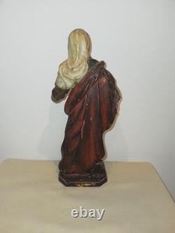 Ste Marie Madeleine/ANCIENNE STATUE RELIGIEUSE/BOIS SCULPTé/H. 27cm/XIXèXVIIIè