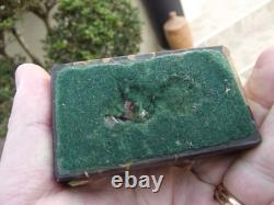 Sujet ancien petit bronze famille hiboux Chouette sur ce socle en marbre