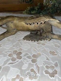Superbe Ancienne statue en bronze Africaine Cire Perdue D'un Guerrier Dogon