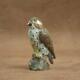 Superbe Petit Sujet Ancien Bronze De Vienne Polychrome Oiseau Rapace Buse