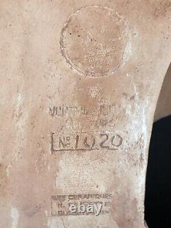 Superbe ancienne GRANDE SCULPTURE BUSTE du Maréchal PETAIN en PLATRE 39 cm signé