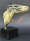 Superbe Ancienne Sculpture Cheval En Regule époque Art Deco Sur Socle En Marbre