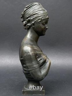 Superbe ancienne SCULPTURE en BRONZE XIXème Madame De Récamier